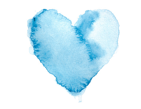 This image has an empty alt attribute; its file name is watercolour-blue-painted-textured-heart-picture-id175599815.jpg